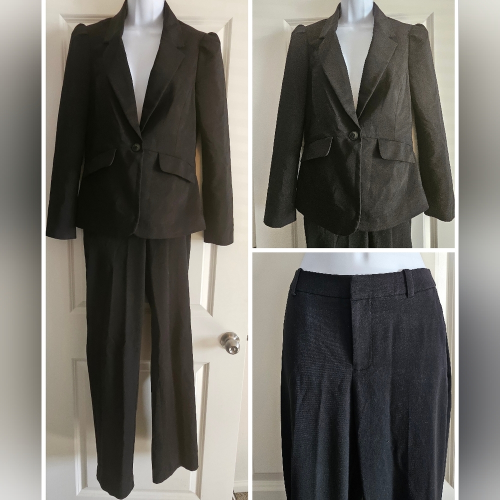 Elle, A New Day, Women's Suit, Black, Size 6, Blazer and Slacks